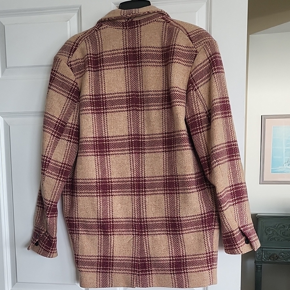 Isabel Marant Beige and Burgundy Plaid Blazer - Picture 6 of 13